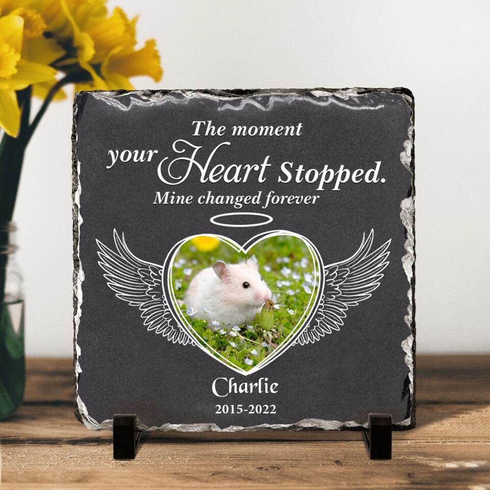 Personalized Memorial Mouse Square Lithograph - Gift Idea For Mouse Lovers - The Moment Your Heart Stopped Mine Changed Forever