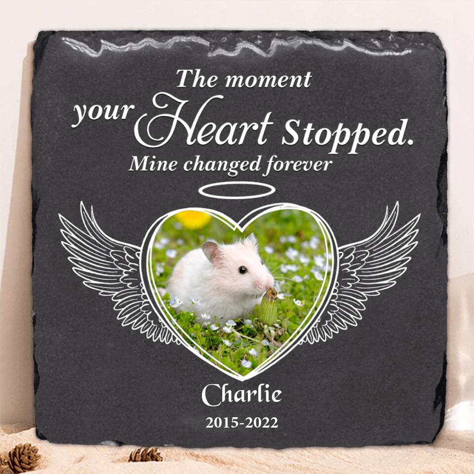 Personalized Memorial Mouse Square Lithograph - Gift Idea For Mouse Lovers - The Moment Your Heart Stopped Mine Changed Forever