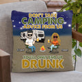 Personalized Camping Friends Pillow Cover - Up to 7 Friends - Gift Idea For Friends/Camping Lover - Don't Take Camping Advice From Us