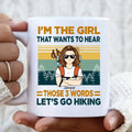 Personalized Hiking Girl Coffee Mug - Girl With Up to 3 Dogs - Gift Idea For Hiking/Dog Lover -  Life Is Better In The Mountains With Dogs