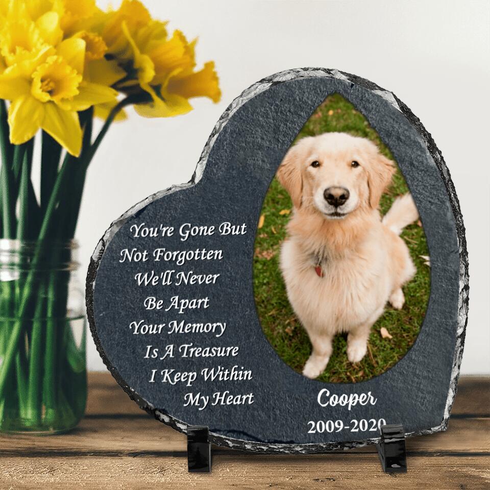 Personalized Memorial Photo Heart Lithograph - Memorial Gift Idea for Pet Lovers - You're Gone But Not Forgotten
