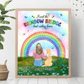 Personalized Dog, Cat Memorial Poster - Up to 4 Pets - Memorial Gift For Dog/Cat Lover - I Wish The Rainbow Bridge Had Visiting Hours