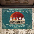 Custom Personalized Halloween Cat Doormat - Up to 5 Cats - Halloween Gift For Cat Lovers