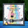 Custom Personalized Pet Mom/Dad Loss Frame - Gift Idea For Dog/ Cat Owner - I Wish The Rainbow Bridge Had Visiting Hours