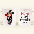 Personalized Witch Coffee Mug - Halloween Gift Idea - Drink Up Witches
