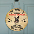 Personalized Dog Door Sign - Up to 4 Dogs - Best Gift For Dog Lover - This Property Is Protected By The Good Lord - JN3EUF