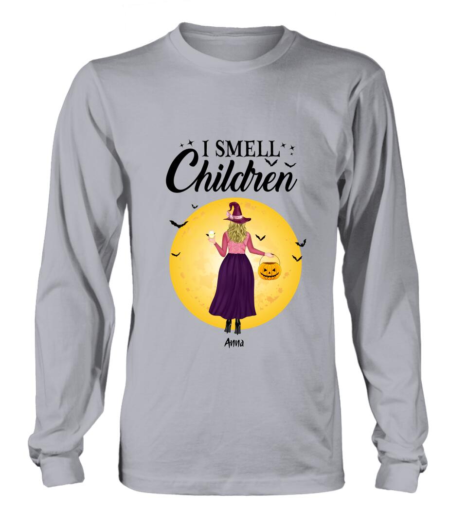 Personalized Halloween Girls Shirt/Hoodie - Halloween Gift For Friends/Besties - I Smell Children
