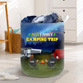 Personalized Family Camping Trip Foldable Laundry Basket - Couple/Single Parent/ Parents With Up to 3 Kids And 4 Pets - Gift Idea For Whole Family/Camping Lover