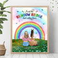 Personalized Horse Memorial Poster - Up to 4 Horses - Memorial Gift For Horse Lover - I Wish The Rainbow Bridge Had Visiting Hours