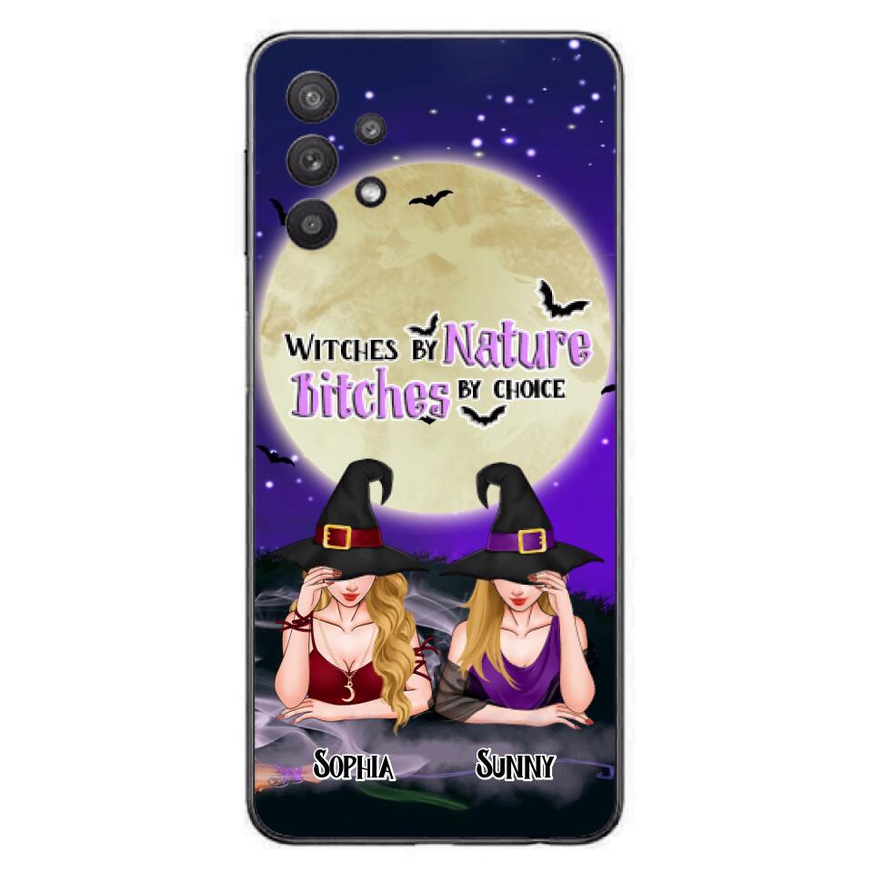 Custom Personalized Witches Phone Case for iPhone and Samsung - Gift Idea For Halloween/ Bestie - Witches By Nature Bitches By Choice