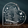 Personalized Memorial Acrylic Plaque - Memorial Gift Idea for Loss Of Wife - Missing You Always