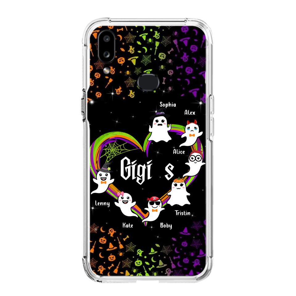 Custom Personalized Grandma & Grandkids Ghost Phone Case - Up to 7 Grandkids - Halloween Gift For Grandma - Case For iPhone And Samsung