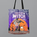 Personalized Crazy Cat Witch Canvas Bag - Up to 4 Cats - Halloween Gift Idea For Cat Lovers