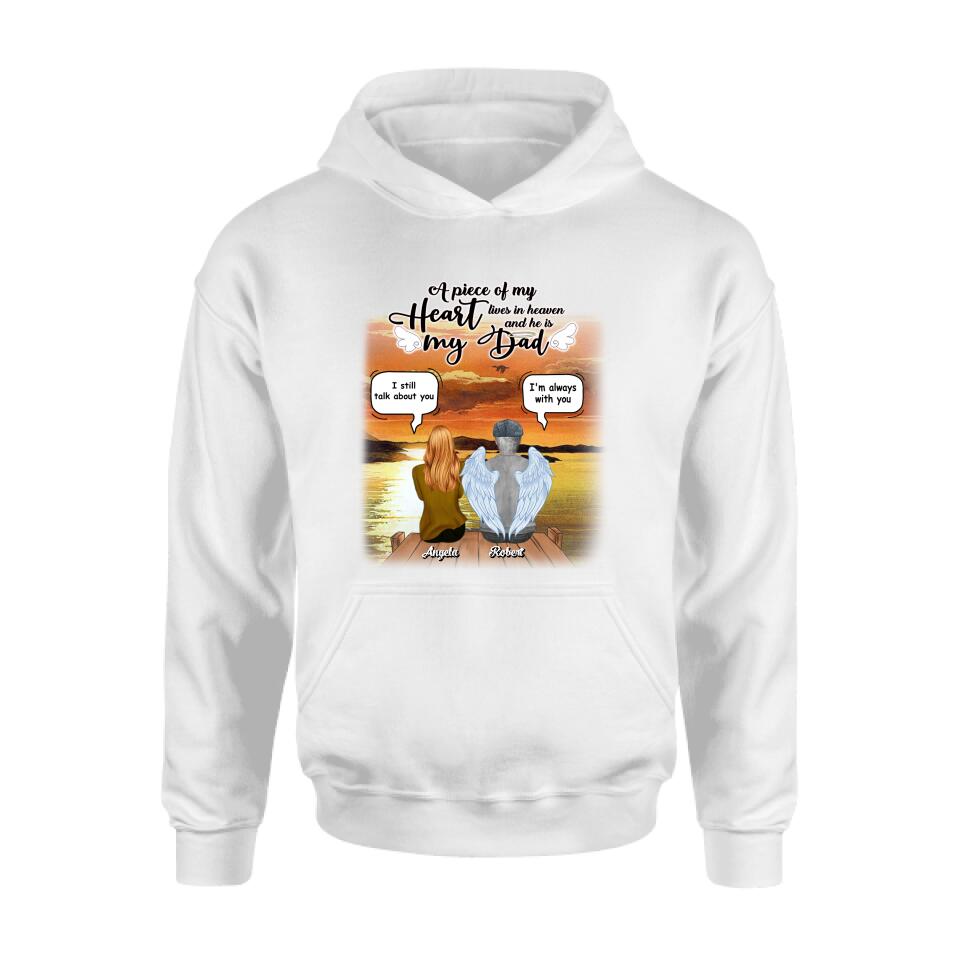 Personalized Memorial Dad Shirt - Gift Idea For Father's Day - My Dad Was So Amazing God Made Him An Angel