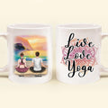 Personalized Meditation Coffee Mug - Best Gift For Couple - Live Love Yoga - 5UQGG2
