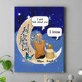 Custom Personalized Mom And Baby Canvas - Gift Idea For Mom/Baby - I Love You To The Moon And Back
