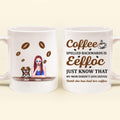 Personalized Coffee Spelled Pet Mom Coffee Mug - Girl With Up to 5 Cats/ Dogs - Best Gift For Dog/Cat Lover