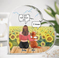 Personalized Memorial Pet Mom Crystal Heart - Up to 4 Pets - Gift Idea For Dog/Cat Lover - I Still Talk About You
