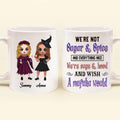 Personalized Besties Witches Mug - Halloween Gift For Friends - We're Not Sugar & Spice