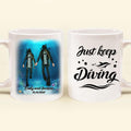 Personalized Couple Diving Coffee Mug - Best Gift For Couple - Just Keep Diving