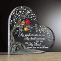 Personalized Memorial Cardinal Acrylic Plaque - Memorial Gift Idea For Couple - My Mind Still Talks To You