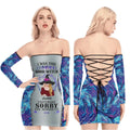Custom Personalized Witch Off-shoulder Back Lace-up Dress - Gift Idea For Halloween/ Friend - I Was The Good Witch Yesterday
