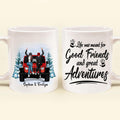 Personalized Besties Off-road Coffee Mug - Gift For Best Friends - Life Was Meant For Good Friends And Great Adventures