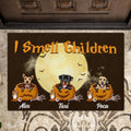Personalized Dog Halloween Doormat - Up to 3 Dogs - I Smell Children - 3QXJMV