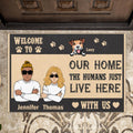 Personalized Spoiled Dogs/Cats Doormat - Up to 7 Pets - Gift Idea For Dog/Cat Lover - Welcome To Our Home