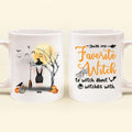 Personalized Witchy Friends Coffee Mug - Gift For Best Friends, Halloween With Up To 3 Witches - You're My Favorite Witch - Wiccan Decor/Pagan Decor