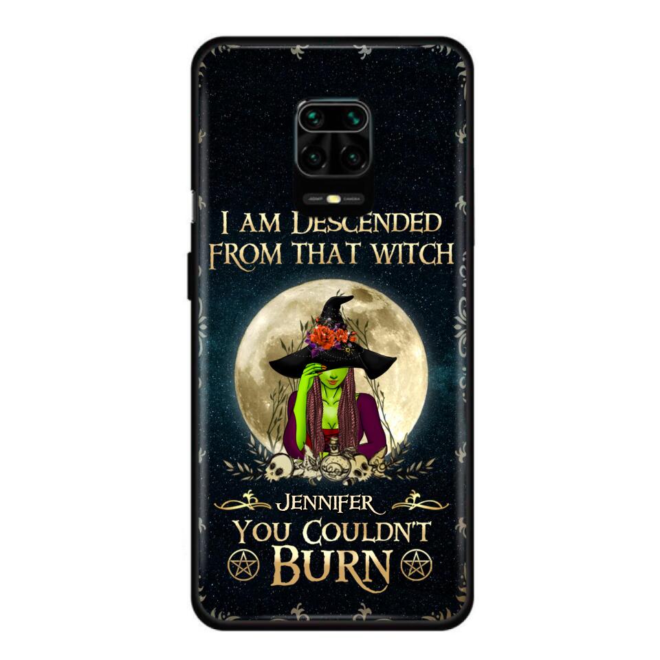 Custom Personalized Witch Phone Case - Gift Idea For Halloween - I am Descended From That Witch You Couldn't Burn - Case For Xiaomi, Oppo And Huawei