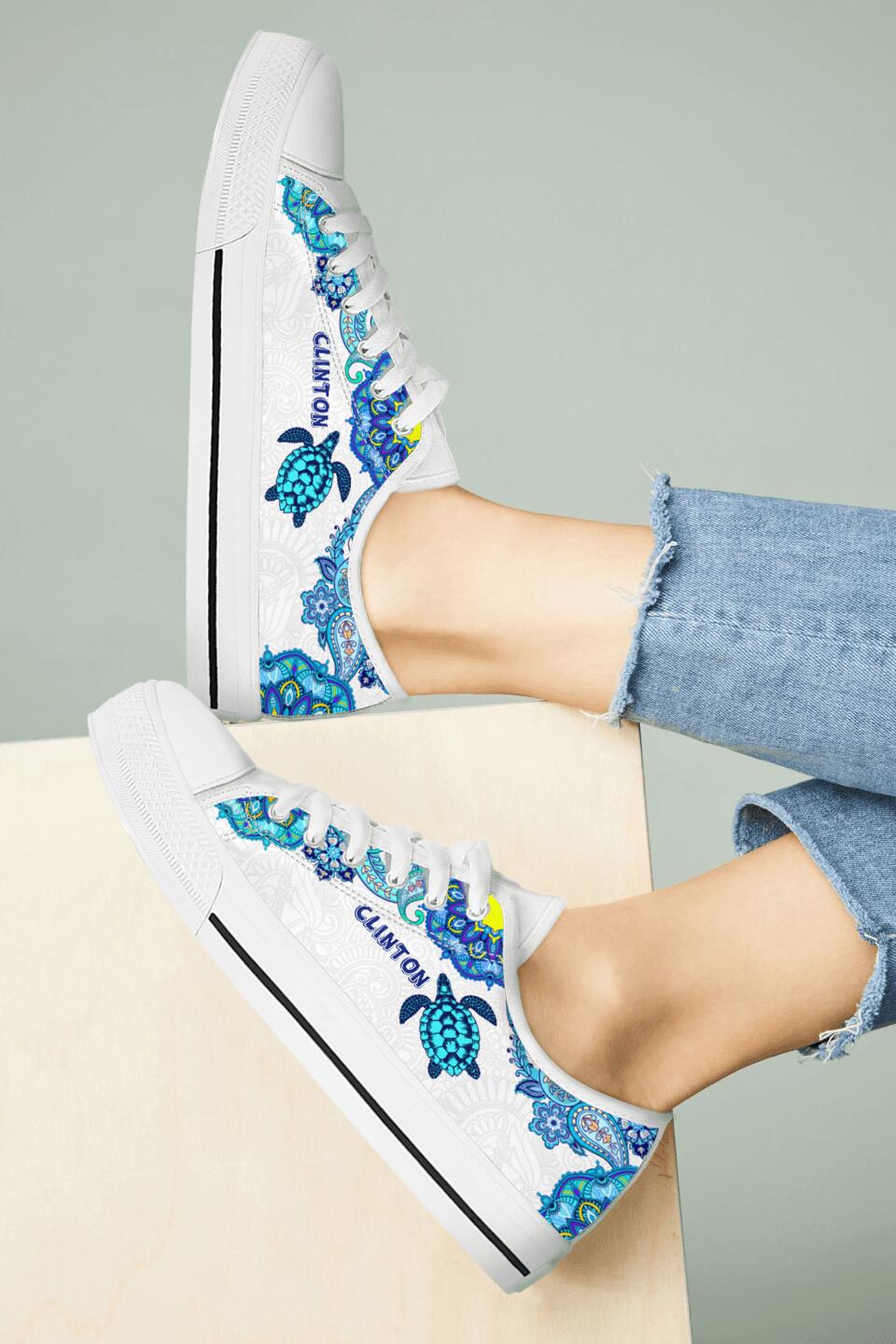 Personalized Turtle Sneakers - Gift Idea For Turtle Lovers - SEWD5O
