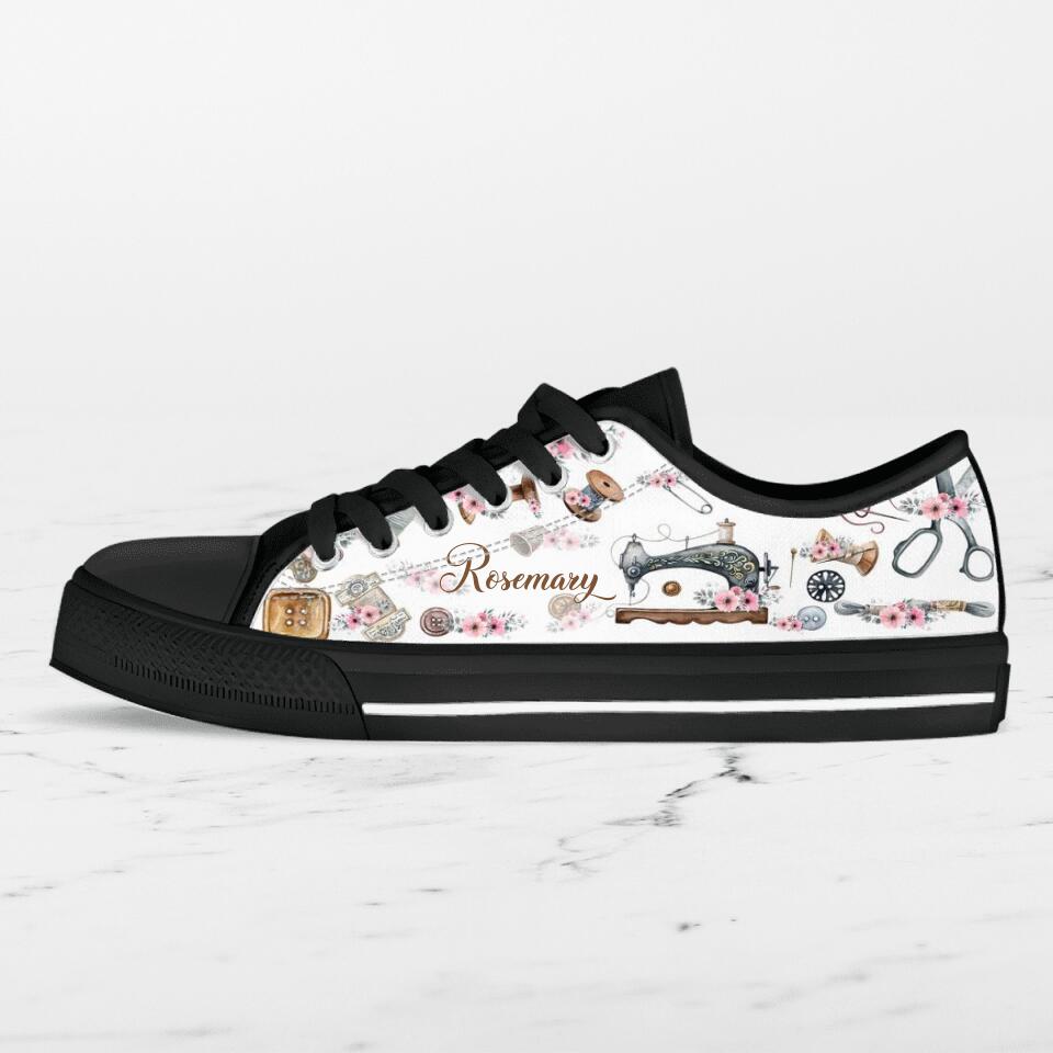 Personalized Sewing Sneakers - Gift Idea For Sewing Lovers - DZ0115
