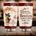 Personalized Grandma & Grandkid Dinosaur Tumbler - Halloween Gift For Grandma, Grandkids - Me & Grandma Are More Than Besties