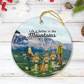 Personalized Hiking Ornament - Family Hiking Ornament - Gift Idea For Hiking Lovers - Up to 3 Kids and 1 Pet - Life Is Better In The Mountains