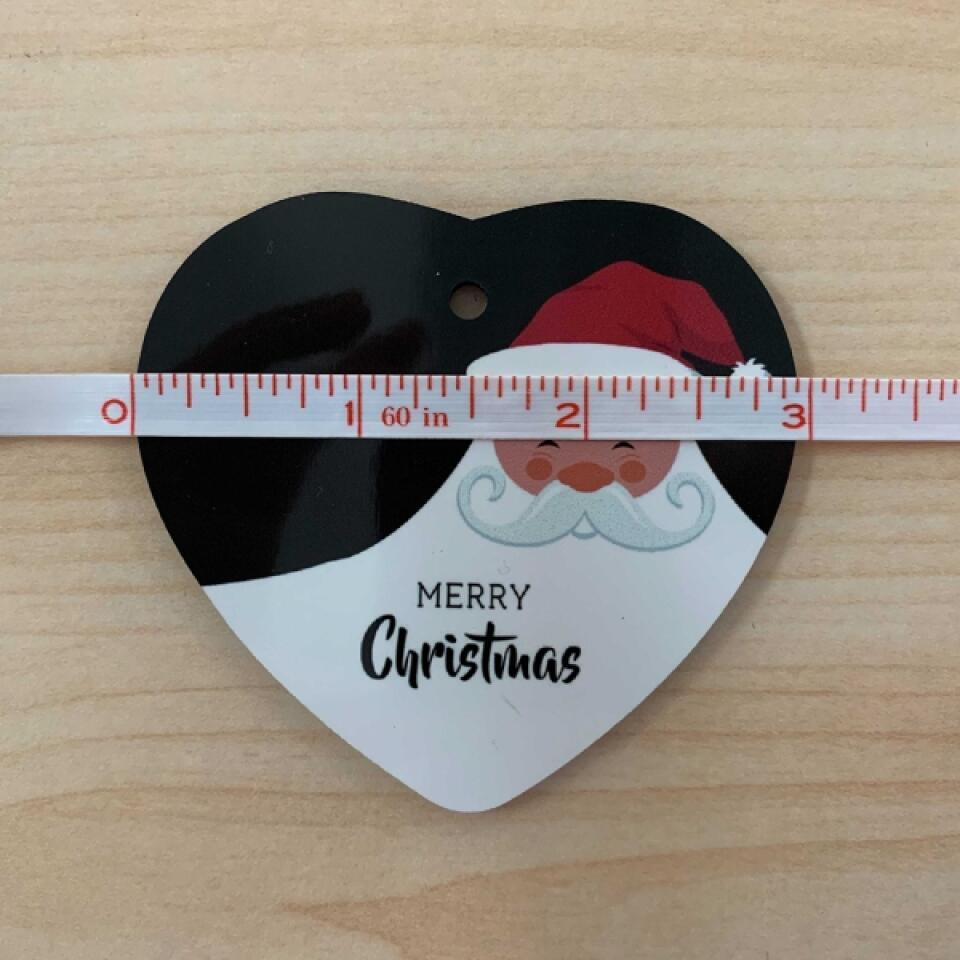 Personalized Memorial Photo Heart Ornament - Up to 3 Photos - Memorial Gift Idea For Christmas/Loss Of Dogs - A Piece Of My Heart Is At The Rainbow Bridge