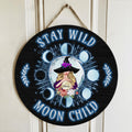 Custom Personalized Witch Wooden Sign - Halloween Gift Idea - Stay Wild Moon Child