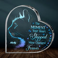 Personalized Memorial Cat Acrylic Plaque -  Memorial Gift Idea For Loss Of Cat - The Moment Your Heart Stopped Mine Changed Forever