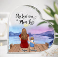 Personalized Mom Crystal Heart - Mom With Up to 5 Children - Best Gift For Mother's Day/Family - Rockin' The Mom Life