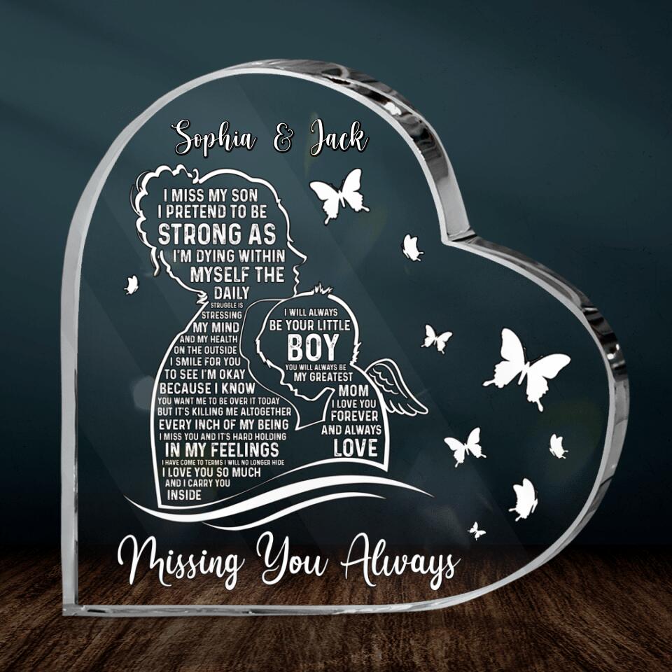 Personalized Mom And Son Acrylic Plaque - Memorial Gift For Mother's Day/Family - Missing You Always