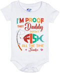 Personalized Daddy Baby Onesie - Gift Idea For Father's Day 2023 - Daddy Doesn't Fish All The Time
