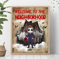 Personalized Horror Poster - Up to 4 People - Gift Idea For Halloween/Friends - Welcome To The Neighborhood