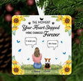 Custom Personalized Pet Mom/Dad Square Ornament - Gift Idea For Pet Lover with up to 4 Pets - The Moment Your Heart Stopped Mine Changed Forever