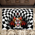 Personalized Halloween Clown Dog Cat Doormat - Gift Idea For Halloween/Dog, Cat Lover With Up to 6 Pets