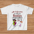 Personalized Grandma & Grandkid Dinosaur T-shirt - Halloween Gift For Grandkids - Me & Grandma Are More Than Besties