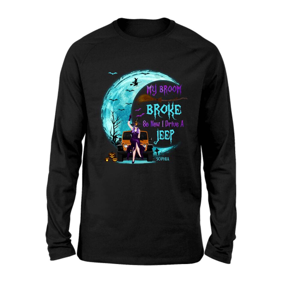 Personalized Off-road Girl T-shirt/Long Sleeve/Sweatshirt/Hoodie - Gift Idea For Off-road Lover/Halloween - My Broom Broke