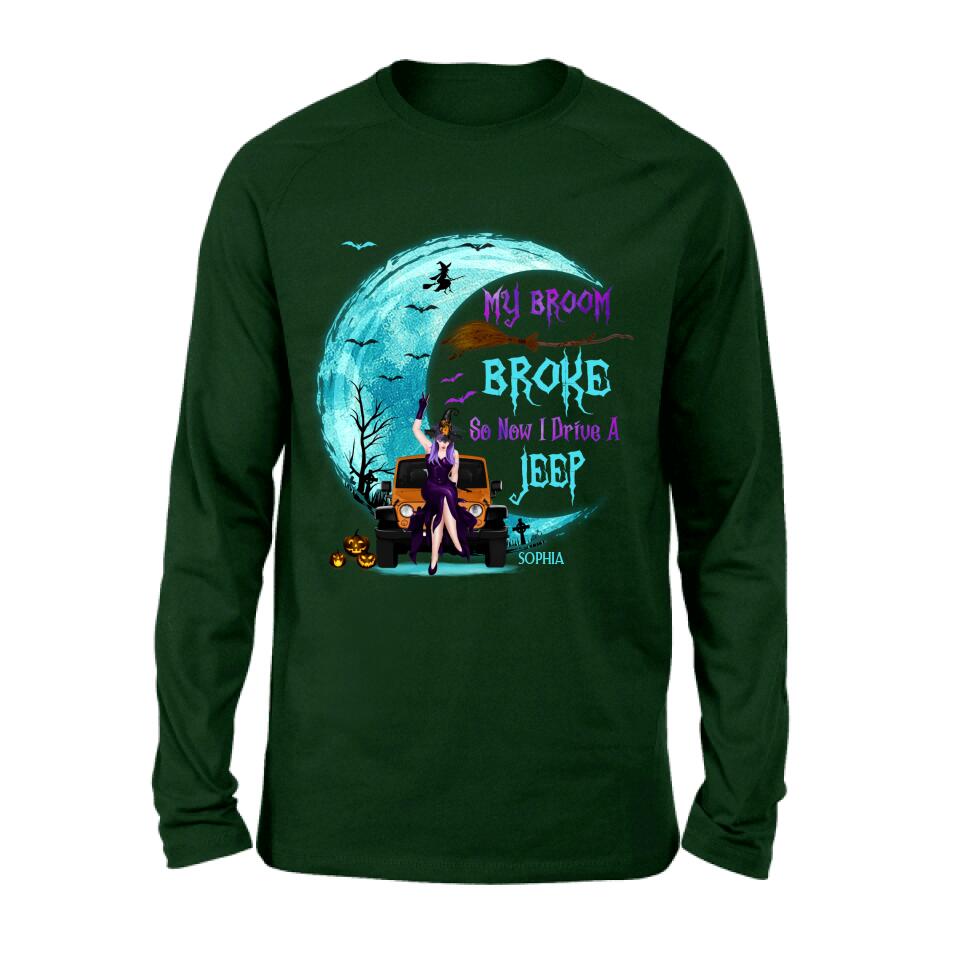 Personalized Off-road Girl T-shirt/Long Sleeve/Sweatshirt/Hoodie - Gift Idea For Off-road Lover/Halloween - My Broom Broke