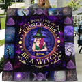 Personalized Witchy Halloween Fleece Throw Blanket/Quilt/Pillow Cover - Gift Idea For Halloween Day - In A World Full Of Princesses Be A Witch