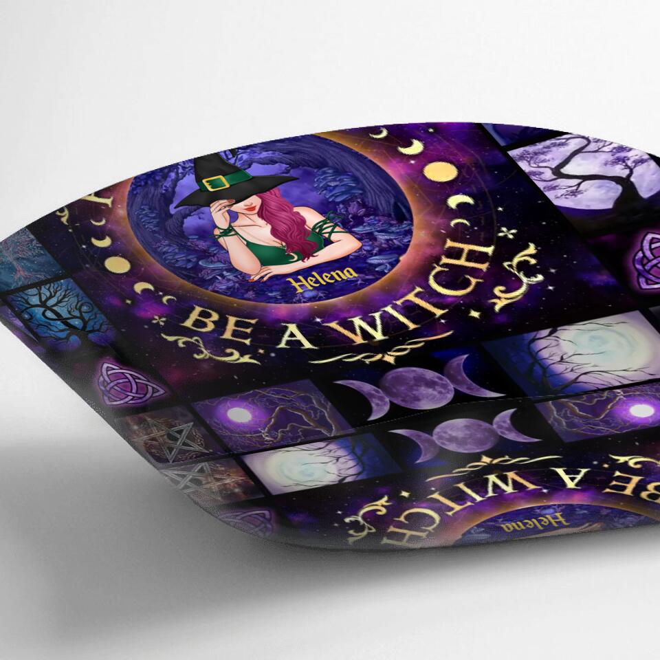 Personalized Witchy Halloween Fleece Throw Blanket/Quilt/Pillow Cover - Gift Idea For Halloween Day - In A World Full Of Princesses Be A Witch
