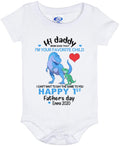 Personalized Baby Jumpsuit Gift For Father's Day - Happy 1st Father's Day